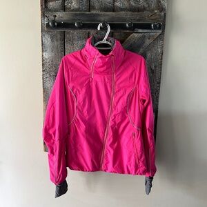 Women's Lululemon Full Zipper Jacket with Hideaway Hood Hot Pink